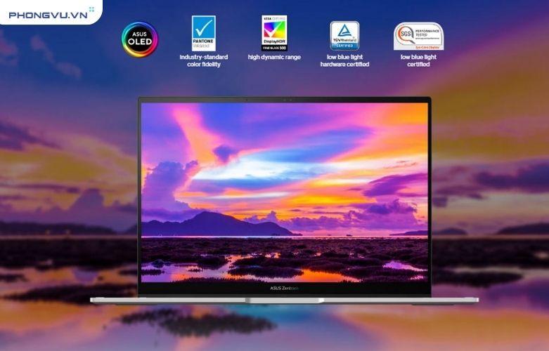 Asus Zenbook 14 Flip OLED UP3404VA-KN039W màn hình tỉ lệ vàng cho hình ảnh siêu thực