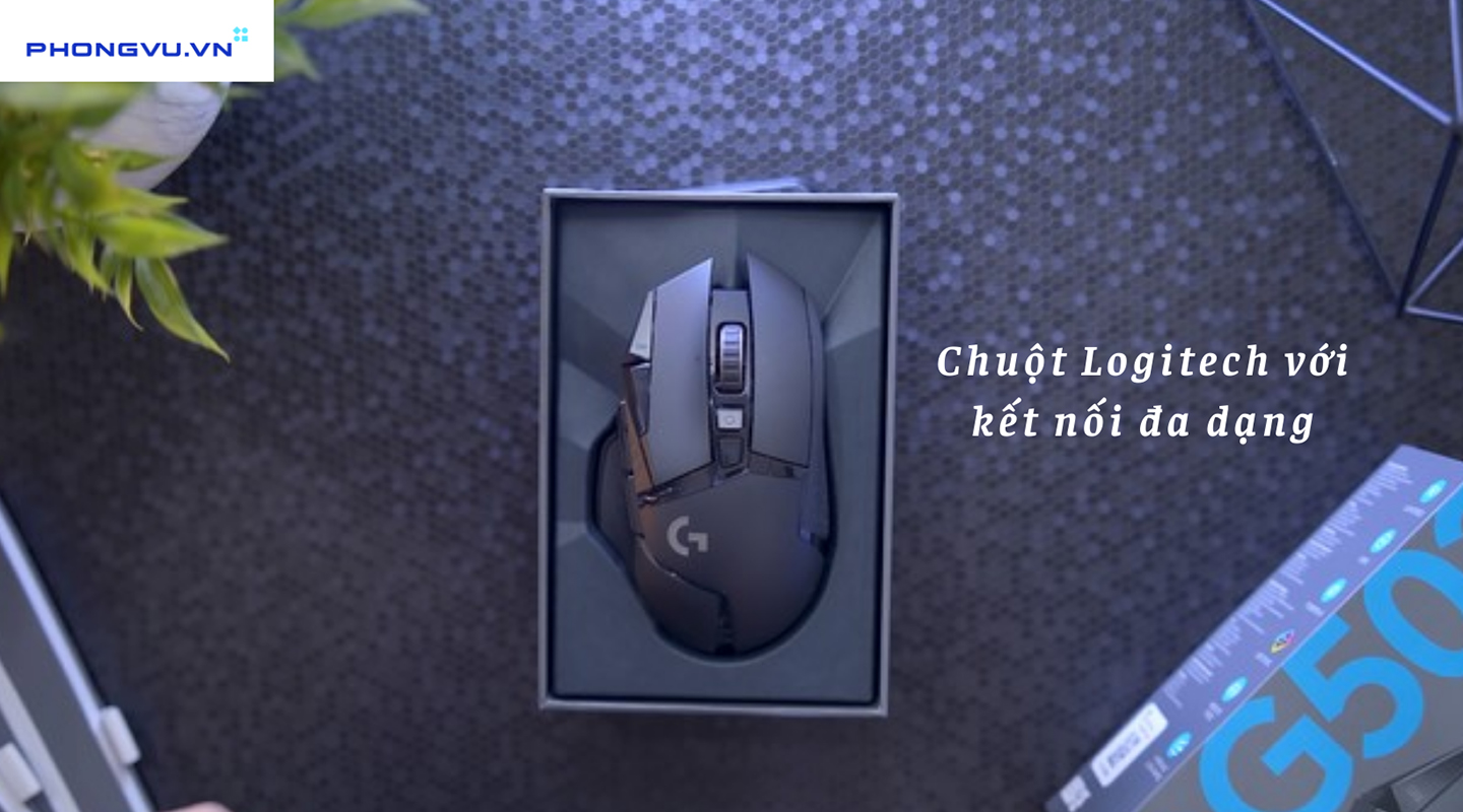 Chuột máy tính Logitech với kết nối đa dạng