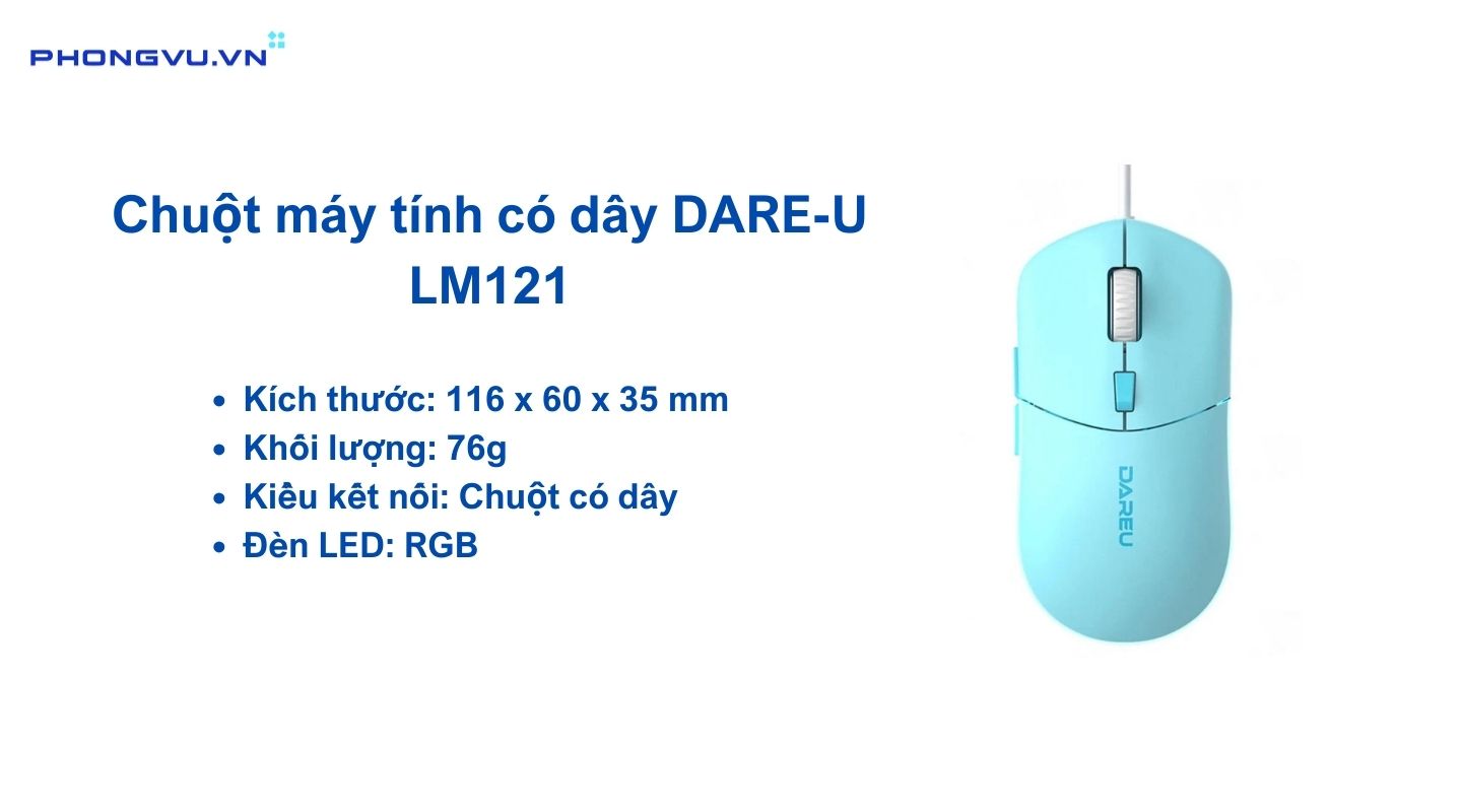 Chuột máy tính có dây DARE-U LM121 