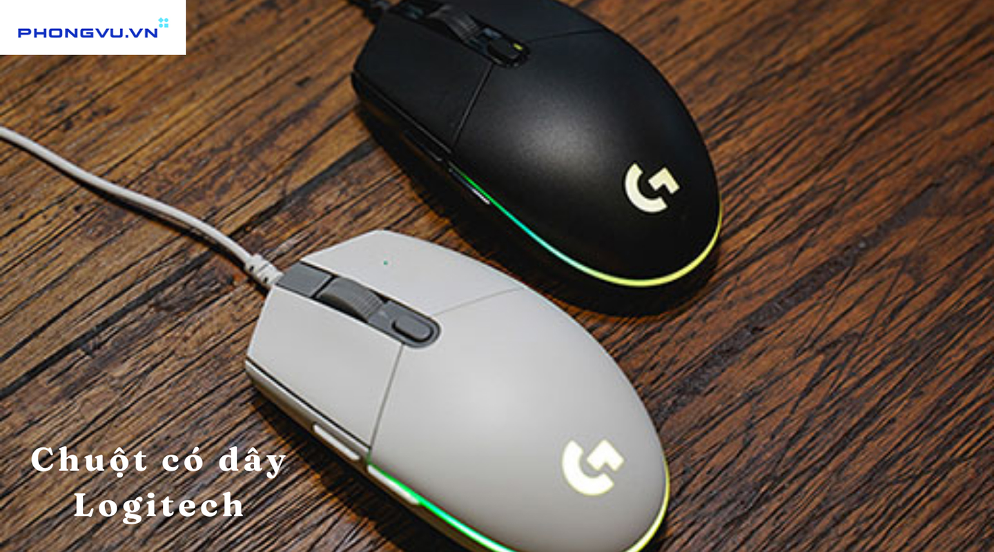 Chuột Logitech có dây với khả năng kết nối tốt 