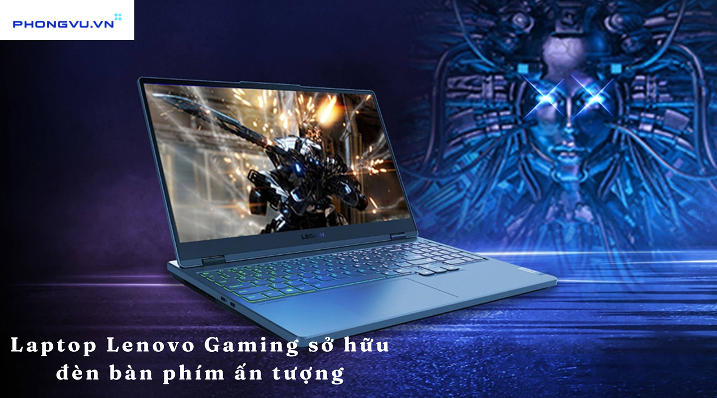 Laptop Lenovo IdeaPad Gaming sở hữu đèn bàn phím ấn tượng