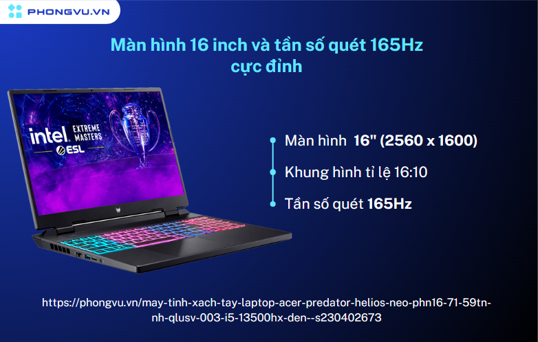 Màn hình ACER Predator Helios Neo PHN16-71-59TN 16 inch