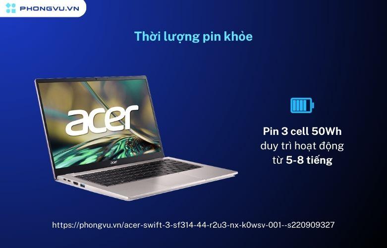 Thời lượng pin kéo dài suốt cả ngày