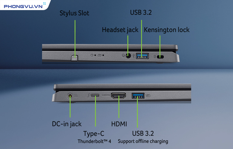 Hệ điều hành Windows 11 Home, sở hữu cổng kết nối hiện đại