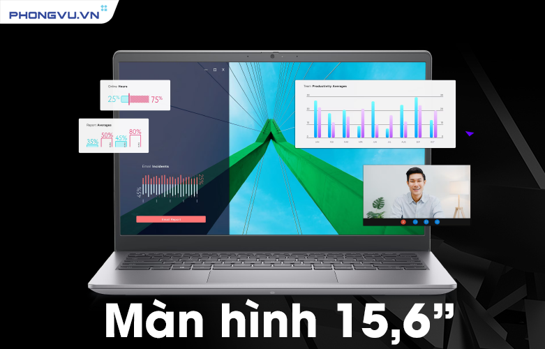 Màn hình 15.6 inch full HD và kết nối không dây hiện đại