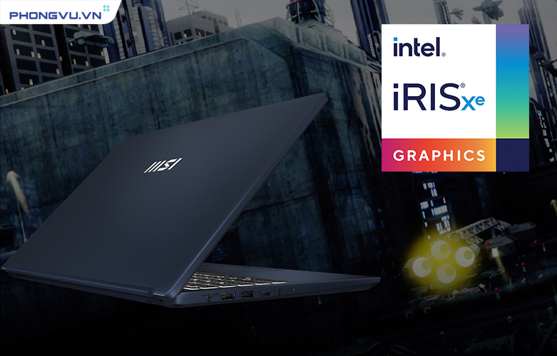 Hiệu năng hoạt động ổn định nhờ Core i5 cùng chip đồ họa tích hợp Onboard Intel Iris Xe Graphics