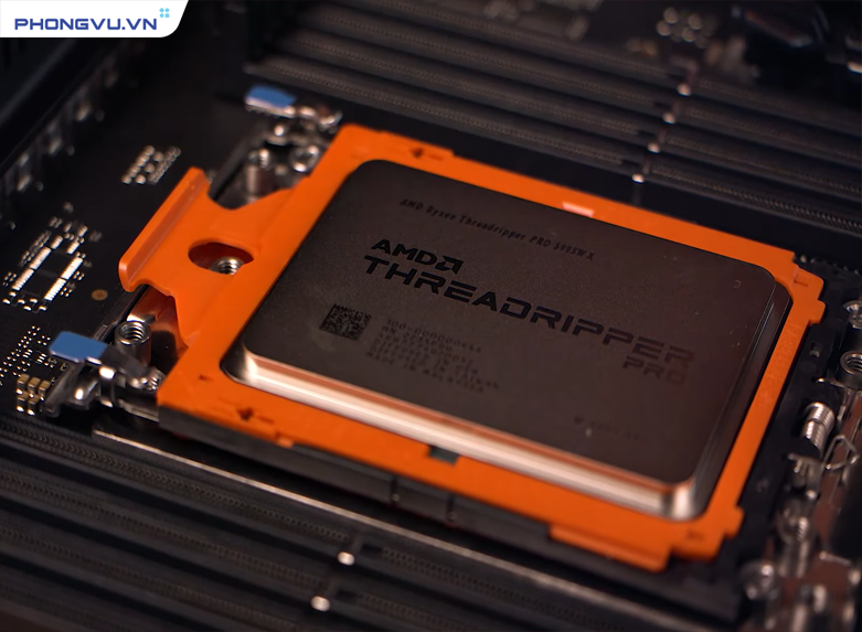 Hiệu năng mạnh mẽ với Ryzen Threadripper pro 5955WX cùng bộ nhớ hỗ trợ DDR4