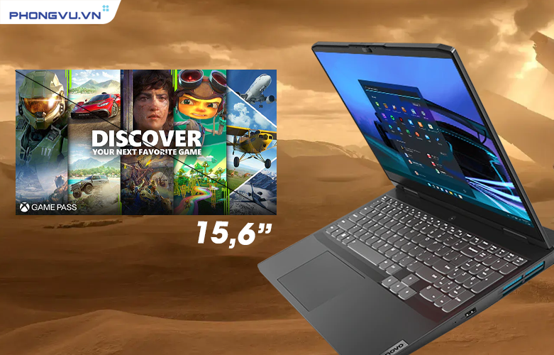 Thiết kế Lenovo IdeaPad Gaming 3 15ARH7 sang trọng, ấn tượng cùng với màn hình 15.6 inch IPS