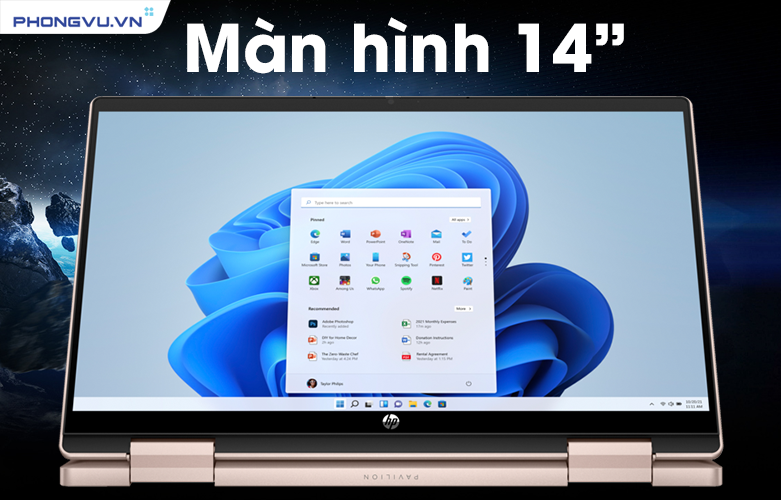 HP Pavilion X360 14 i7 sở hữu màn hình 14 inch sắc nét, bảo mật vân tay 