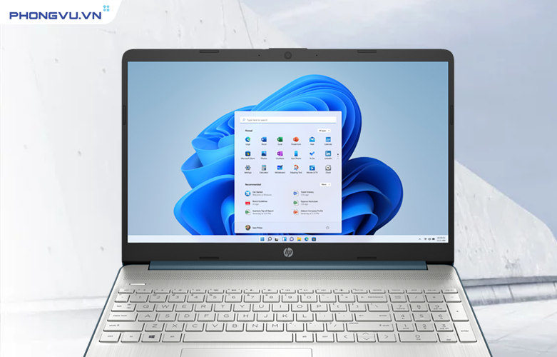 Màn hình 15.6 inch Full HD, sử dụng hệ điều hành windows 11
