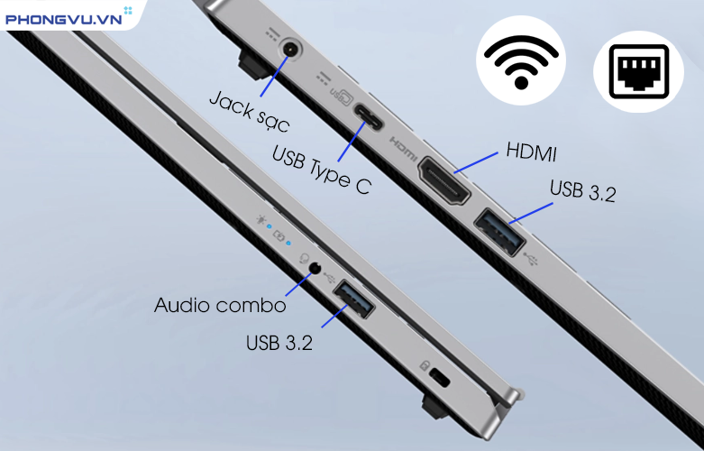 Laptop Acer Aspire 3 A315-59 | Hỗ trợ đa cổng kết nối, tiện lợi hơn với wifi 802.11ac, Bluetooth