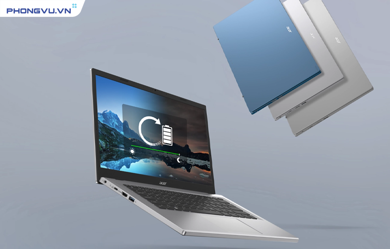 Laptop Acer Aspire 3 A315-59 | RAM 4GB hỗ trợ nâng cấp, pin liền 3 cell 40Wh