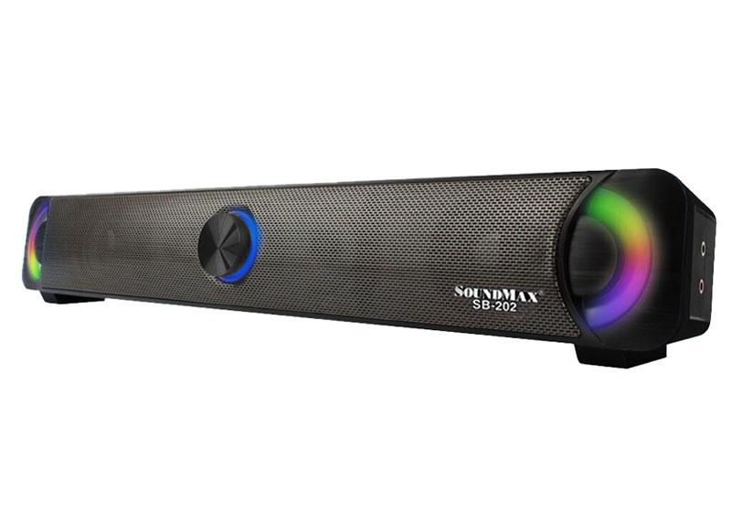 Loa 2.0 SoundMAX SB-202 thiết kế soundbar ấn tượng