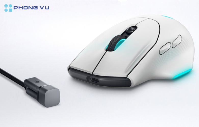 Chuột gaming không dây Dell Alienware AW620M sở hữu 7 nút có thể lập trình