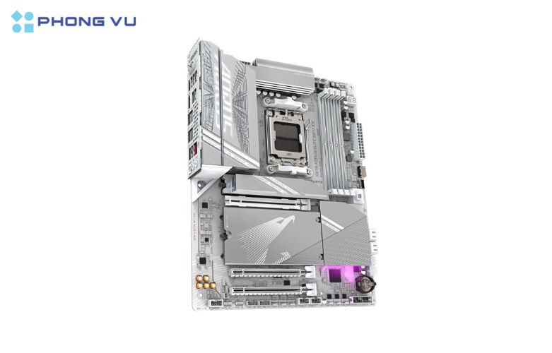 Bo mạch chủ Gigabyte X870 A ELITE WF7 ICE với khả năng ép xung DDR5 đến 8000 MT/s mang lại hiệu suất bộ nhớ vượt trội, đáp ứng tốt nhu cầu của game thủ và người dùng chuyên nghiệp