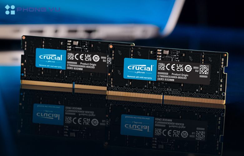 RAM Laptop DDR5 Crucial 32GB (5600) cung cấp một nền tảng đa nhiệm tối ưu, giúp nâng cao hiệu suất làm việc, tăng khả năng tập trung và tiết kiệm thời gian cho người dùng