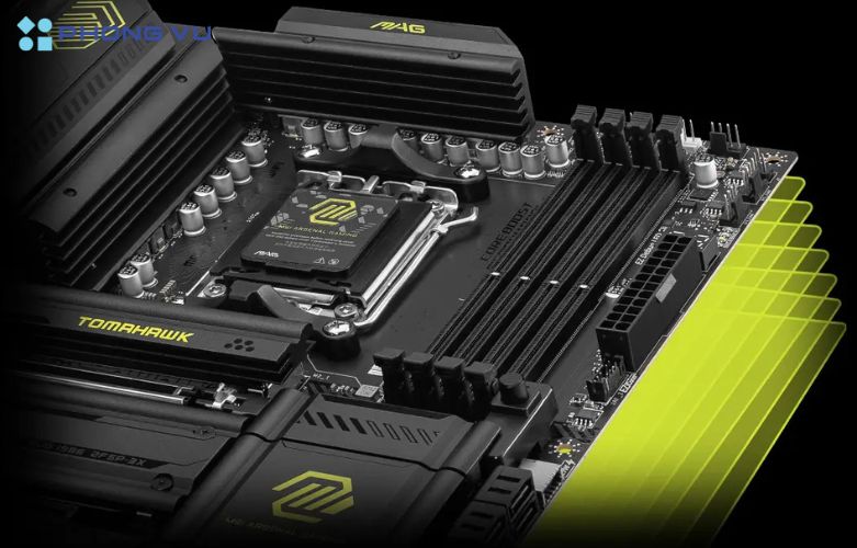Các tính năng này không chỉ giúp mainboard MSI MAG X870 TOMAHAWK WIFI cải thiện hiệu suất, mà còn tăng cường tốc độ và độ bền của bo mạch chủ