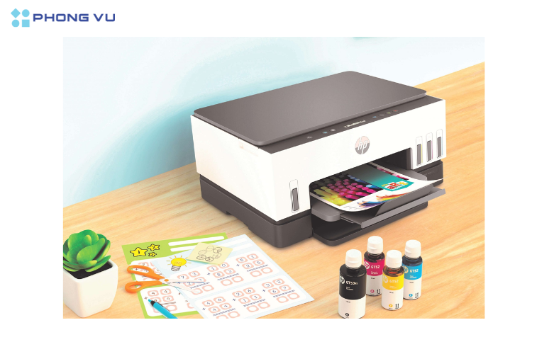 Máy in HP Smart Tank 670 All-in-One (6UU48A) hệ thống mực in chất lượng