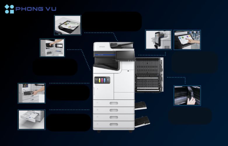 việc tích hợp đa dạng các tính năng trên Máy in phun màu đa chức năng EPSON AM-C5000 giúp các doanh nghiệp lớn tiết kiệm chi phí, không gian văn phòng khi không phải mua nhiều thiết bị riêng lẻ