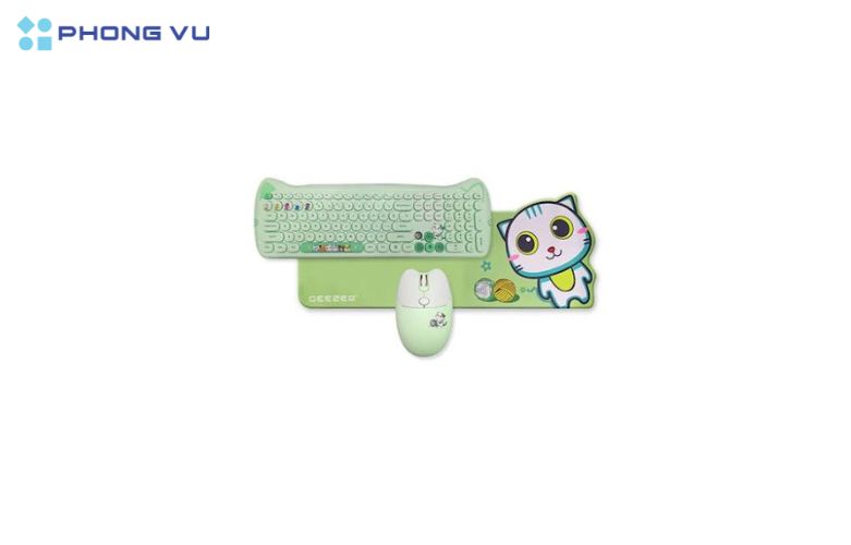 Thiết kế Combo Bàn Phím Và Chuột Không Dây Cat Plus Geezer trẻ trung, năng động lấy cảm hứng từ tai mèo