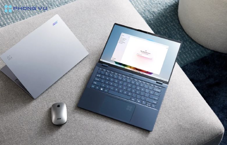 Laptop Acer Swift 14 AI đi kèm RAM LPDDR5X dung lượng lên đến 32GB với tốc độ 8533MHz