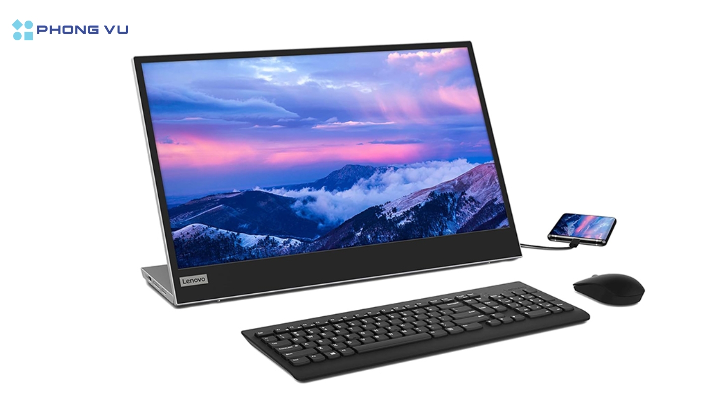 Màn hình di động Lenovo với thiết kế nhỏ gọn, tiện lợi cùng công nghệ bảo vệ mắt người dùng