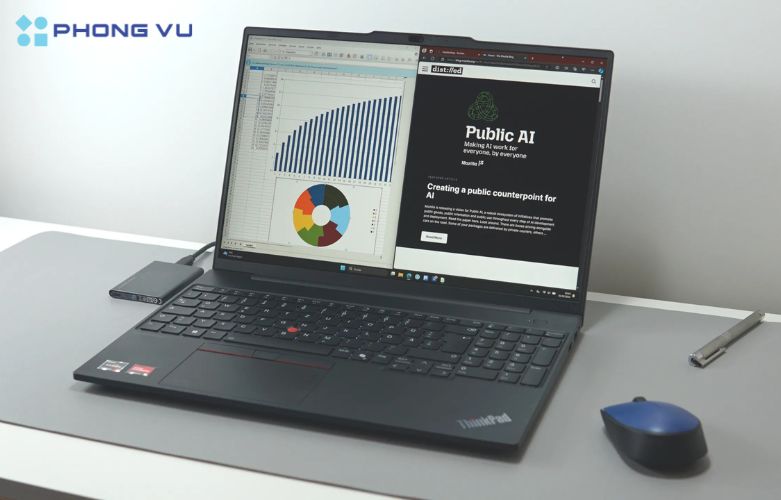 Với sự kết hợp hoàn hảo giữa tính năng và tính thẩm mỹ, Laptop Lenovo ThinkPad E16 Gen 2 trở thành người bạn đồng hành đáng tin cậy cho những ai thường xuyên di chuyển