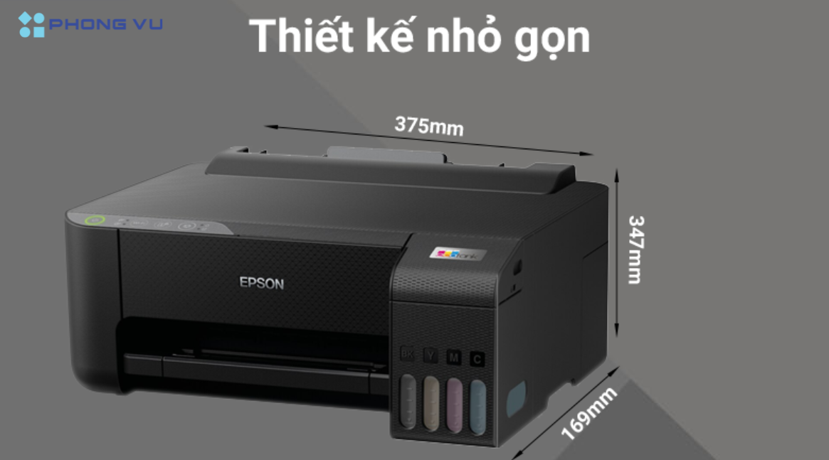Thiết kế máy in Epson nhỏ gọn, dễ dàng sắp xếp