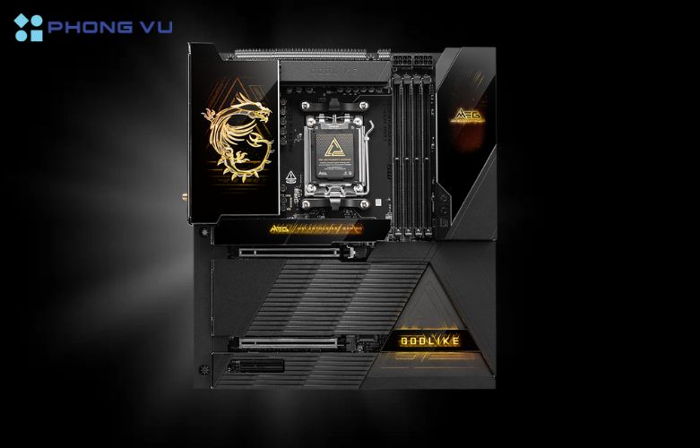 Sự kết hợp giữa công nghệ và sự tinh tế, khiến Mainboard MSI MEG X870E GODLIKE mang lại cho người dùng cảm giác điều khiển toàn diện và làm nổi bật sự độc đáo của hệ thống