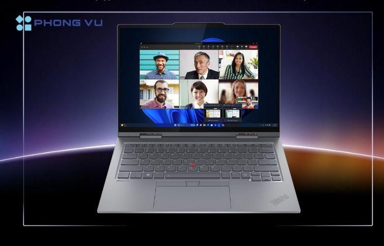 Việc kết hợp cảm ứng trên màn hình giúp Laptop Lenovo ThinkPad X1 2-in-1 Gen 9 21KE004MVN có thể xử lý mọi tác vụ của người dùng một cách nhanh chóng