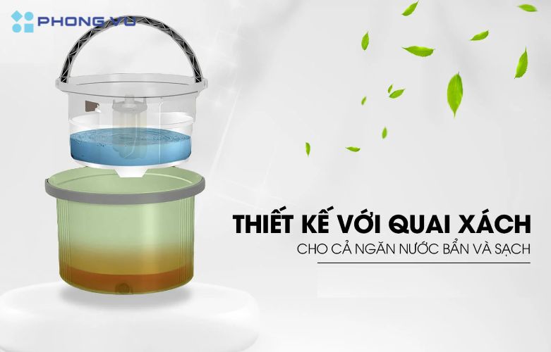 Thiết kế nhỏ gọn, cùng tính năng tách nước bẩn của Bộ lau nhà tách nước bẩn Eonwon EW-4311 giúp cho việc lau nhà của các bà nội trợ trở nên nhanh hơn, tăng hiệu quả làm sạch
