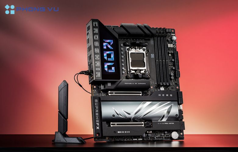 Mainboard ASUS ROG CROSSHAIR X870E HERO mang đến trải nghiệm đa phương tiện tối ưu và khả năng kết nối linh hoạt, hỗ trợ người dùng tối đa trong cả công việc và giải trí