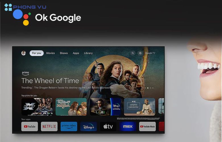 Google Tivi Sony 4K 50 inch K-50S30 sử dụng hệ điều hành Google TV