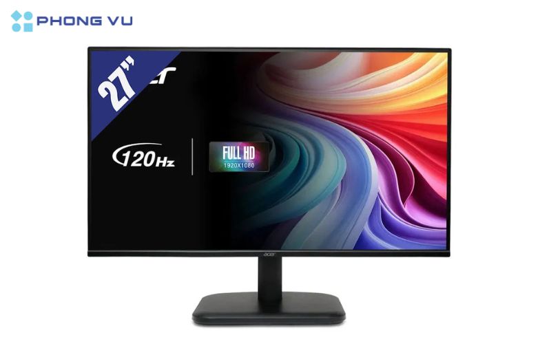 Màu sắc và chất liệu hoàn thiện của Màn hình ACER EK271 G 27 inch tạo cảm giác cao cấp, phù hợp với cả không gian văn phòng lẫn gia đình