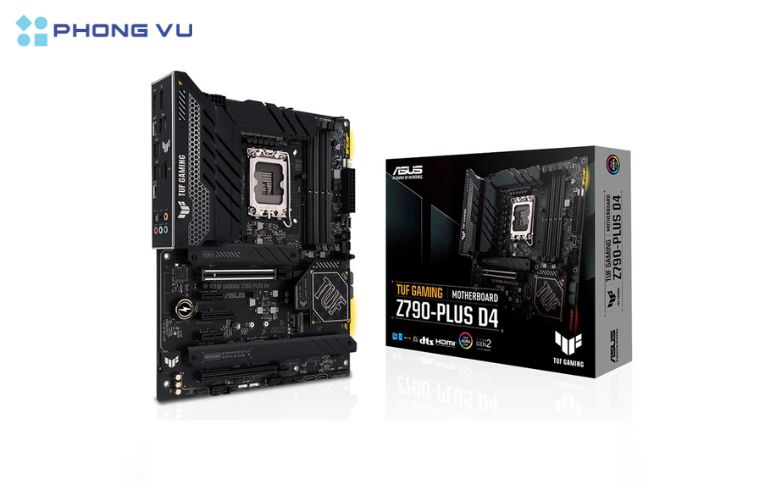 Mainboard ASUS TUF GAMING Z790-PLUS D4 được trang bị đầy đủ các tính năng tối ưu cho game thủ, từ khả năng cung cấp năng lượng ổn định cho CPU Intel® mới nhất đến các công nghệ hỗ trợ chơi game mượt mà, không giật lag.
