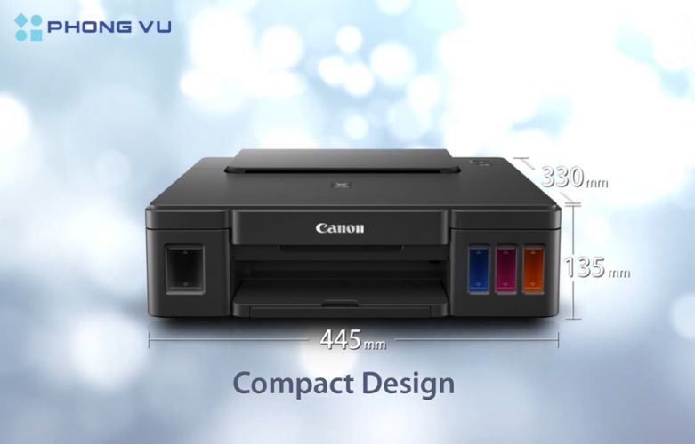 Với thiết kế tiện lợi và hiệu quả, máy in màu Canon G1010 là giải pháp in ấn tiện lợi, tiết kiệm diện tích trong không gian làm việc