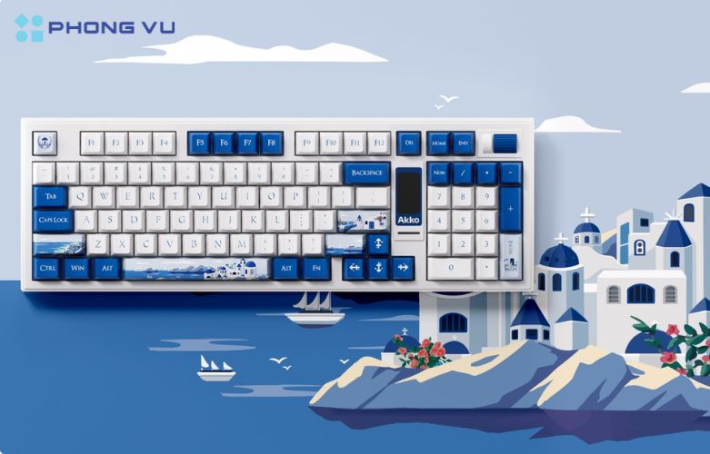 Thiết kế hoàn thiện của bàn phím gaming không dây AKKO cùng các hình mẫu đẹp mắt mang lại cảm giác chơi game đỉnh cao cho các game thủ