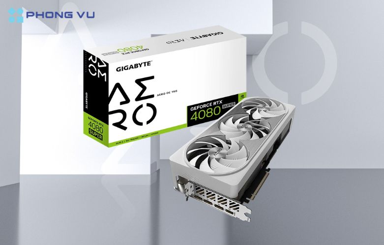 Card màn hình Gigabyte RTX 4080 SUPER AERO OC 16G 16GB GDDR6X thiết kế độc đáo, hiệu năng tuyệt vời, đáp ứng mọi nhu cầu chơi game, sáng tạo, lập trình của người dùng