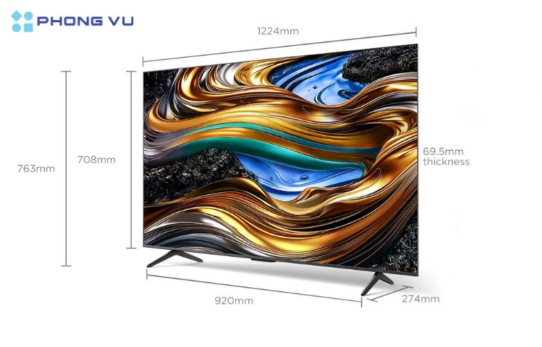 Google Tivi TCL 4K 55 inch 55P79B Pro không chỉ là thiết bị công nghệ cao cấp mà còn là một món đồ nội thất đẹp mắt, góp phần nâng tầm không gian sống hiện đại của bạn