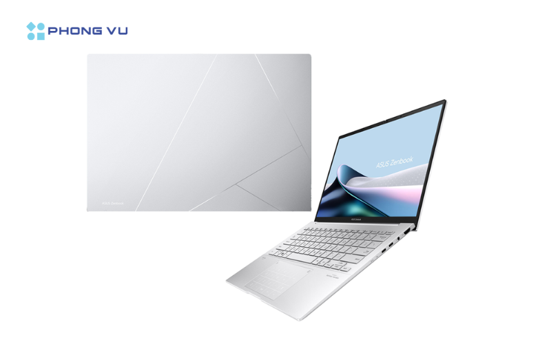 Asus Zenbook 14 OLED-UX3405MA-PP588W có thiết kế mỏng nhẹ với vỏ kim loại nguyên khối CPU tích hợp AI