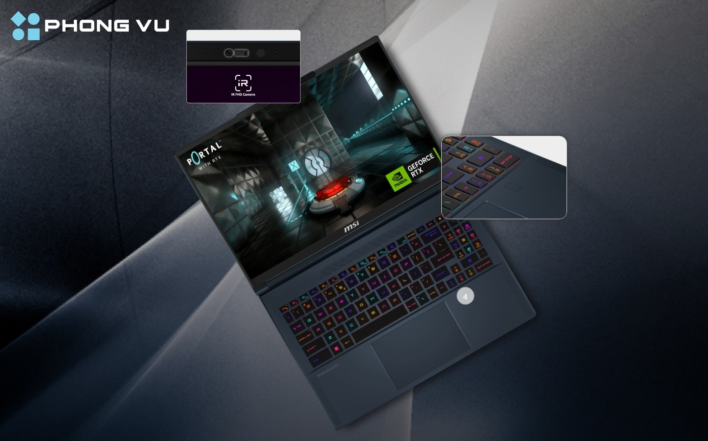 MSI Stealth 16 AI Studio A1VGG-089VN cung cấp tùy chọn card đồ họa NVIDIA GeForce RTX 4070 8GB GDDR6 mạnh mẽ