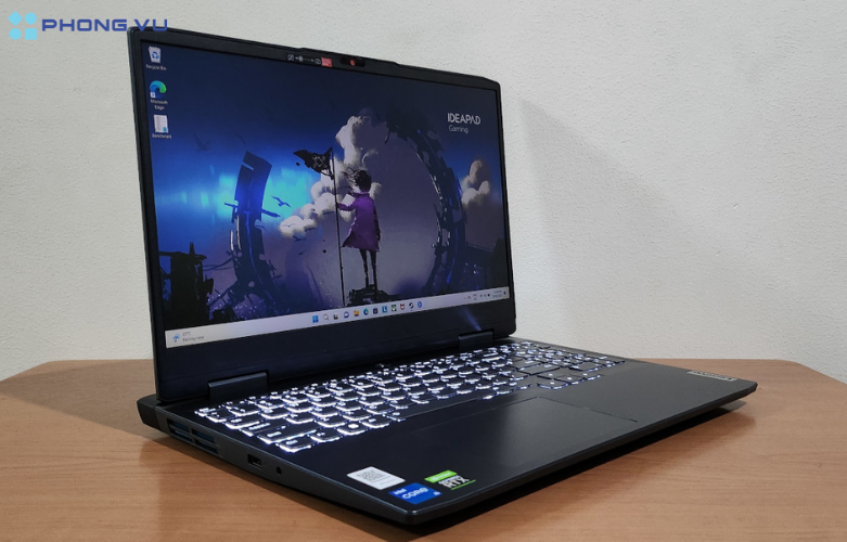 Hình ảnh thực tế Laptop Lenovo IdeaPad Gaming 3 15ARH7 - 82SB00BBVN (cạnh trái)