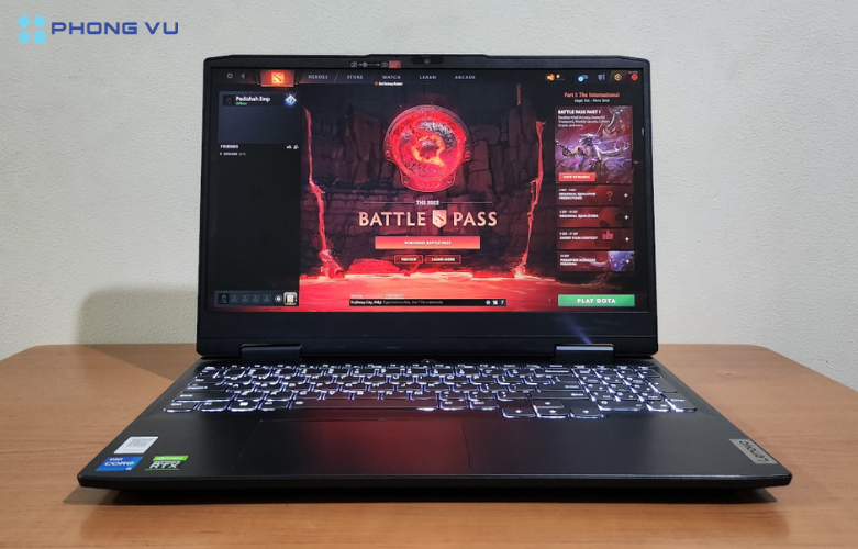 Hình ảnh thực tế Laptop Lenovo IdeaPad Gaming 3 15ARH7 - 82SB00BBVN (trực diện)