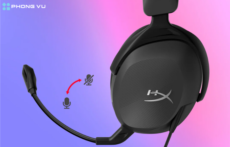 Công cụ mic trên tai nghe có thể điều hướng gạt lên xuống tùy ý