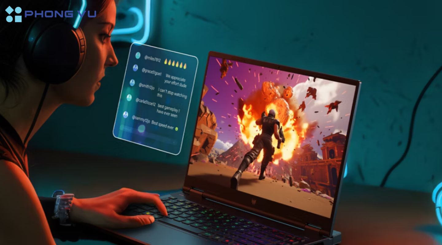 Laptop Acer Predator Helios Neo 14 PHN14-51-96HG mang thiết kế tinh tế, đậm chất game thủ