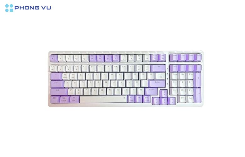 Bàn phím cơ Gaming Newmen GM328, White – Purple, Blue Switch màu sắc trang nhã, tinh tế