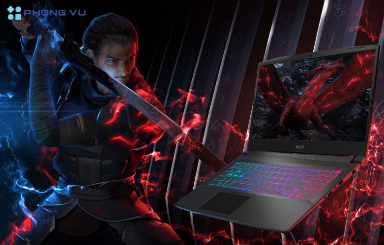 Thiết kế gaming với bàn phím có đèn nền RGB bắt mắt