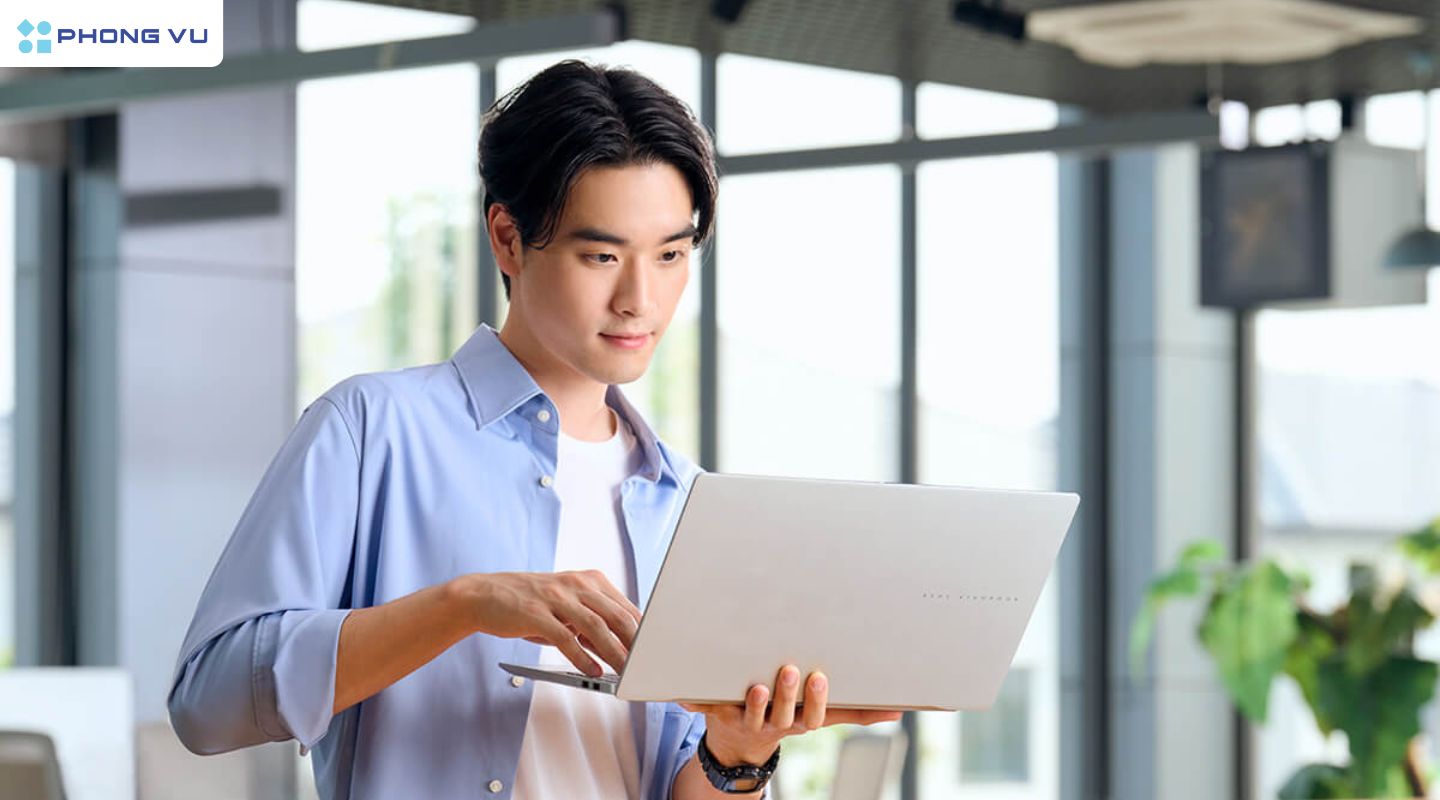 Máy tính laptop Asus AI được thiết kế phù hợp với trí tuệ nhân tạo