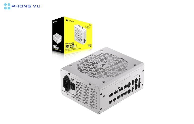 Nguồn máy tính CORSAIR RM1200x Shift White 80 Plus Gold thiết kế tinh tế