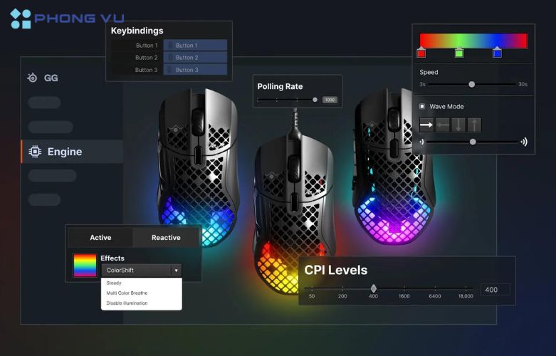 Tùy chỉnh đèn LED RGB cũng rất đơn giản và trực quan, giúp bạn dễ dàng thay đổi màu sắc và hiệu ứng ánh sáng mà không cần phải làm mất nhiều thời gian